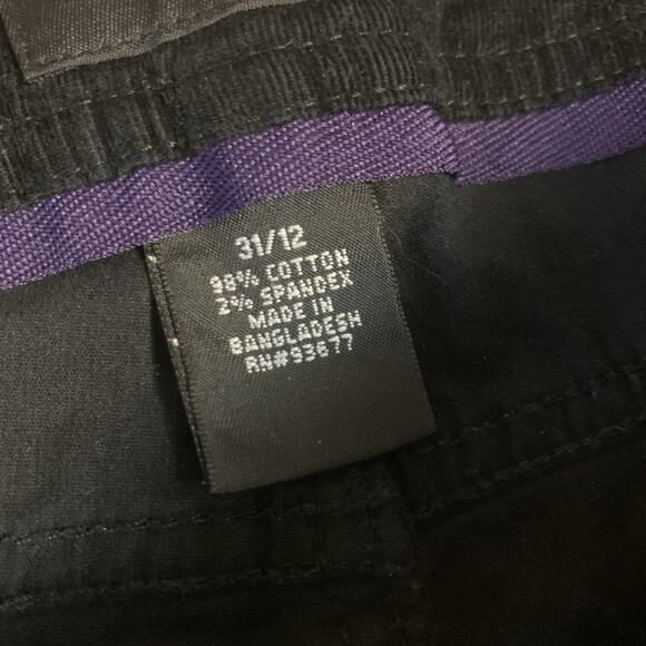 A.N.A. Black Low-Rise Corduroys, Size 12 Skinny - Picture 5 of 8